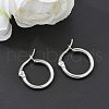 Tarnish Resistant 304 Stainless Steel Hoop Earrings X-EJEW-F105-12P-2