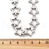 304 Stainless Steel Star Link Chain Necklaces for Women Men NJEW-A043-05P-5