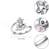 Axolotl with Starfish Alloy Enamel Adjustable Cuff Rings FS-WG6A93B-01-5