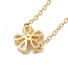 Rack Plating Brass Cubic Zirconia Flower Pendant Necklaces NJEW-H168-04G-3