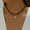 Gemstone and Shell Beaded Pendant Necklace FS-WG08D0F-04-1