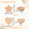 Olycraft 30Pcs 2 Styles Wood Beads WOOD-OC0002-74-2