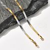 Stainless Steel Flat Snake Chain Necklaces for Men Women NJEW-G160-04GP-01-1