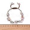 Adjustable Natural Morganite Braided Bead Bracelets for Women BJEW-U035-02K-5
