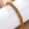 201 Stainless Steel Byzantine Chain Bracelets BJEW-B078-152G-4