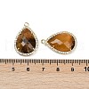 Natural Tiger Eye Faceted Pendants G-I382-05G-09-3