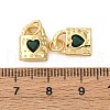 Brass Micro Pave Cubic Zirconia Pendants KK-P308-13G-3