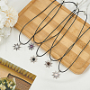 ANATTASOUL 5Pcs 5 Colors Alloy Sun with Resin Pendant Necklaces Set with Wax Cords NJEW-AN0001-74-7