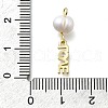 Brass Micro Pave Cubic Zirconia Pendants KK-B132-04G-3