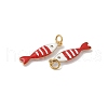 304 Stainless Steel Enamel Pendants STAS-P394-05G-03-2