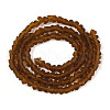 Frosted Transparent Glass Beads Strands GLAA-N016-4mm-01-2