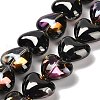 Electroplate Glass Beads Strands X-EGLA-B008-01A-HP01-1