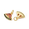 Brass Micro Pave Cubic Zirconia Charms KK-C093-29A-G-2