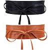 CRASPIRE 2Pcs 2 Colors Imitation Leather Wrap Around Waist Bands AJEW-CP0008-08B-1