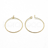 Brass Hoop Earrings KK-T032-005G-1