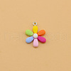 Opaque Resin Pendants HUDU-PW0001-015B-1