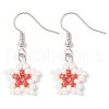 Glass Beaded Star Dangle Earrings EJEW-MZ00111-3