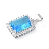 Rack Plating Brass Micro Pave Cubic Zirconia Pendants ZIRC-I066-06A-01-2