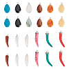 SUPERFINDINGS 24Pcs 12 Color Natural & Synthetic Gemstone Pendants G-FH0001-36-2