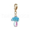 Teardrop Jellyfish Glass Seed & Glass Pendant Decorations HJEW-MZ00237-3