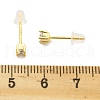 925 Sterling Silver Clear Cubic Zirconia Stud Earrings EJEW-Q029-01G-5