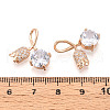 Brass Micro Pave Cubic Zirconia Pendants KK-T074-72KCG-01-3