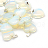 Heart Opalite Pendants G-Q438-06-1