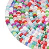Synthetic ShouShan Stone & Synthetic Malachite & Natural Green Spot Jasper & White Jade Beads Strands G-P575-A30-4x2mm-02-3