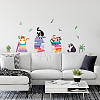 Translucent PVC Self Adhesive Wall Stickers STIC-WH0015-083-4