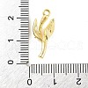 Brass Pave Clear Cubic Zirconia Pendants KK-Z051-02G-01-3