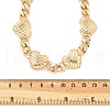 Alloy Heart Links Curb Chain Necklaces for Women NJEW-Z074-01KCG-3
