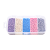 90G 5 Colors 12/0 Baking Paint Glass Seed Beads SEED-YW0001-14A-3