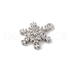 Brass Pave Clear Cubic Zirconia Charms KK-V016-03P-2