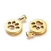 Ion Plating(IP) 304 Stainless Steel Pet Pendants STAS-Z006-15G-2