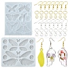 DIY Butterfly Pendant Silicone Molds for DIY Earring Making DIY-YW0009-84-1