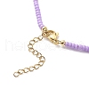 Brass Evil Eye Pendant Necklace with Cubic Zirconia NJEW-JN03909-04-8