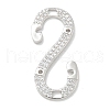 Rack Plating Brass Micro Pave Cubic Zirconia Pendants KK-L224-067P-1