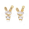 Brass Micro Pave Cubic Zirconia Charms KK-N231-244-1