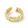 Brass Open Cuff Rings for Women RJEW-A035-08G-2