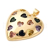 Brass Micro Pave Cubic Zirconia Pendants KK-U076-16G-02-2