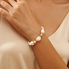 Mother's Day Jewellery Adjustable Shell Pearl Beaded Bracelets BJEW-L692-008G-3