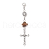 Tibetan Style Alloy Cross Pendant Decoration HJEW-JM02684-4