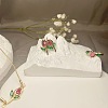 Tulip Brass Rhinestone Link Bracelets & Ring & Stsud Earrings Sets FS-WG66FC9-01-2