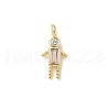 Brass Micro Pave Cubic Zirconia Pendants ZIRC-I356-17G-A11-1