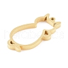 Ion Plating(IP) 304 Stainless Steel Open Back Bezel Pendants STAS-K208-10G-2
