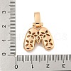 Brass Micro Pave Clear Cubic Zirconia Pendants KK-B099-01G-M-3