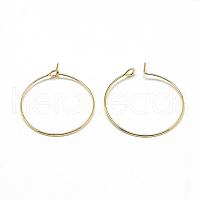 304 Stainless Steel Earring Hooks, Ear Wire, Stainless Steel Color,  30x18x0.8mm, Hole: 2.5mm 
