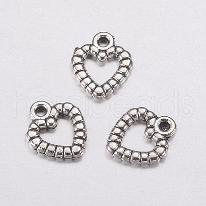 Heart Tibetan Style Alloy Charms AC0324-1