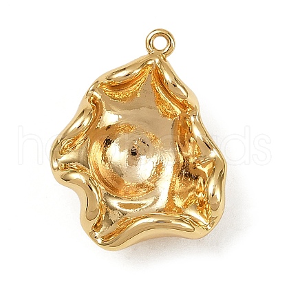 Nuggets Brass Pendant Cabochon Settings for Pearl KK-B137-06G-1