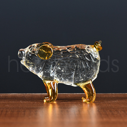 Glass Chinese Zodiac Figurines Statues for Home Office Desktop Feng Shui Ornament PW-WGC1701-11-1